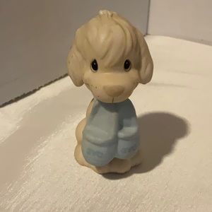 Vintage Enesco,Jonathan and David puppy holding Dad’s slippers.